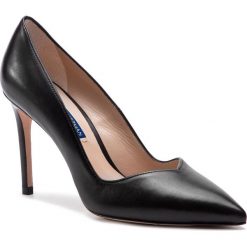 Szpilki STUART WEITZMAN - Anny ZL77298 Black Dress Nappa. Czarne szpilki damskie Stuart Weitzman, bez wzorów, ze skóry, bez obcasa, na obcasie, bez zapięcia. W wyprzedaży za 709.00 zł.