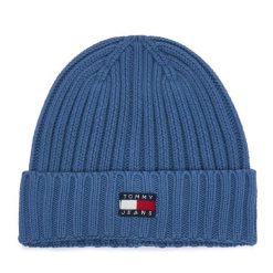 Czapka Tommy Hilfiger. Niebieskie czapki damskie Tommy Hilfiger, na zimę, bez wzorów. Za 149.99 zł.