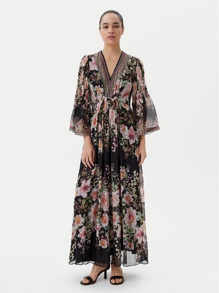 Hale Bob Sukienka letnia 4YPR652A Czarny Regular Fit. Czarne sukienki damskie Hale bob, na lato, xs, bez wzorów, z jedwabiu, bez kołnierzyka, bez ramiączek. Za 1,269.00 zł.