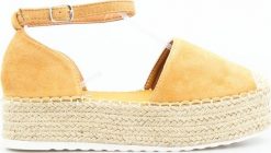 Seastar Espadryle sandały na plecionej platformie kamelowe-40. Sandały damskie Seastar, bez wzorów, bez obcasa, bez zapięcia. Za 58.58 zł.