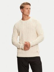 Guess Sweter Evander M4BR19 Z3HD1 Beżowy Regular Fit. Brązowe swetry męskie Guess, m, z aplikacjami, z bawełny, bez kołnierzyka, bez ramiączek. Za 322.00 zł.