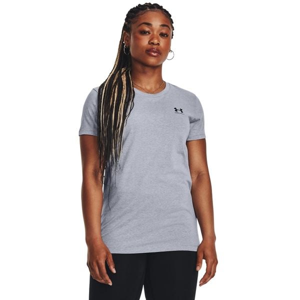 Koszulka fitness damska Under Armour Sportstyle LC. Szare bluzki damskie Under Armour, xs, bez wzorów, sportowe, bez kołnierzyka, bez ramiączek. Za 69.99 zł.