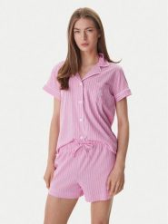 LAUREN RALPH LAUREN Piżama ILN12502 Różowy Regular Fit. Czerwone piżamy damskie Lauren Ralph Lauren, bez wzorów, z bawełny, bez ramiączek. Za 449.99 zł.
