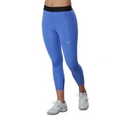 Damskie legginsy 3/4 Mizuno Core Impulse. Niebieskie legginsy damskie Mizuno, bez wzorów, z materiału. Za 230.20 zł.