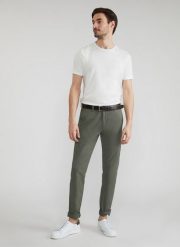 PAKO LORENTE – Spodnie męskie P22SB-WX-011-Z-0. Zielone eleganckie spodnie męskie Pako Lorente, bez wzorów, z bawełny. Za 89.99 zł.