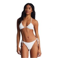Dół od stroju kąpielowego Billabong Tanlines Tie Side Tanga. Białe bikini Billabong, s, bez wzorów. Za 89.99 zł.