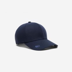 Czapka z daszkiem do golfa z magnesem na znacznik. Niebieskie czapki damskie INESIS, bez wzorów, z materiału, sportowe. Za 49.99 zł.