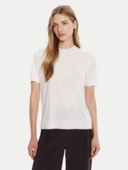 Calvin Klein T-Shirt LV044B206G Biały Regular Fit. Białe t-shirty damskie Calvin Klein, s, bez wzorów, z bawełny, bez kołnierzyka, bez ramiączek. Za 179.99 zł.