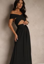 Czarna Sukienka Koktajlowa Multiway z Wiskozą Wiązana na Szyi Lilovea. Czarne sukienki damskie Renee, na imprezę, l, bez wzorów, z wiskozy, eleganckie, bez kołnierzyka, bez ramiączek, maxi, rozkloszowane. Za 149.99 zł.