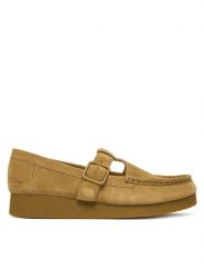 Clarks Półbuty WallabeeEVOBar 26183152 Brązowy. Brązowe półbuty damskie Clarks, bez wzorów, ze skóry, bez obcasa, na płaskiej podeszwie, bez zapięcia. Za 479.99 zł.