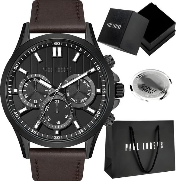 Zegarek Paul Lorens Zegarek męski Paul Lorens SHARK-PROF. Zegarki męskie Paul Lorens, bez wzorów. Za 196.80 zł.