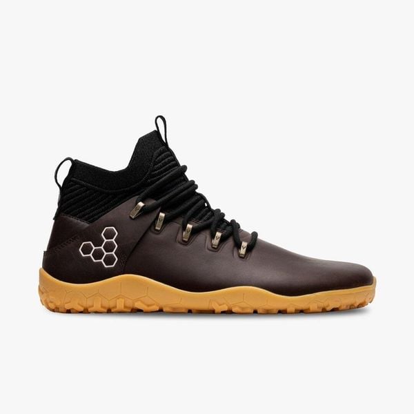 Buty barefoot męskie Vivobarefoot Magna Leather Fg. Brązowe buty zimowe męskie Vivobarefoot, bez wzorów, bez obcasa, bez zapięcia. Za 739.99 zł.