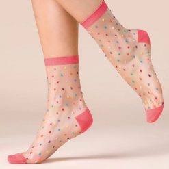 Kolorowe skarpetki w konfetti Gigi Gabriella. Skarpetki damskie Gabriella, z aplikacjami, z dzianiny. Za 21.90 zł.