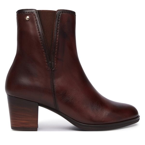 Botki Pikolinos. Brązowe botki damskie Pikolinos, bez wzorów, bez obcasa, na słupku, bez zapięcia. Za 759.99 zł.