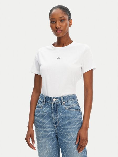 BOSS T-Shirt C_Elogo_5 50547547 Biały Slim Fit. Białe t-shirty damskie Boss, s, bez wzorów, z bawełny, bez kołnierzyka, bez ramiączek. Za 139.99 zł.