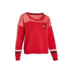 Bluza do tańca miejskiego damska. Czarne bluzy damskie DOMYOS, bez wzorów, z bawełny, bez ramiączek, bez kaptura. Za 79.99 zł.