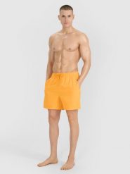 4F Spodenki plażowe męskie - pomarańczowe XXL. Brązowe szorty męskie 4F, bez wzorów, z materiału, wakacyjne. W wyprzedaży za 69.99 zł.