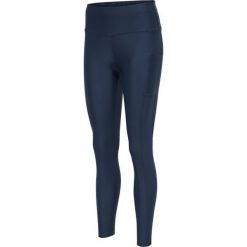 Damskie wysokie legginsy Hummel TE Tola. Niebieskie legginsy damskie Hummel, bez wzorów, z tkaniny. Za 265.50 zł.