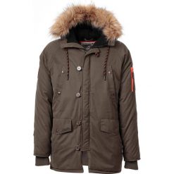 Parka w kolorze khaki. Brązowe parki męskie Northvalley, l, bez wzorów, bez kołnierzyka, bez kaptura. W wyprzedaży za 349.95 zł.