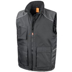 Unisex WorkGuard Vostex Bodywarmer / Kamizelka / Odzież Robocza. Czarna bluzy męskie RESULT, m, bez wzorów, bez ramiączek, bez kaptura. Za 225.99 zł.