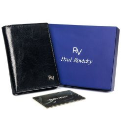 Portfel męski czarny Rovicky RV-7680056-9-8688 BL. Czarne portfele męskie ROVICKY, bez wzorów, ze skóry. Za 71.99 zł.