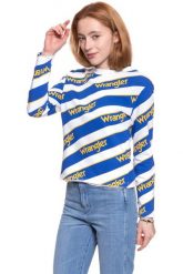 BLUZA WRANGLER DAMSKA B&Y ALL OVER SWT WHITE W610CHY12 112130470. Białe bluzy damskie Wrangler, s, bez wzorów, bez ramiączek, bez kaptura. W wyprzedaży za 69.99 zł.