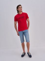 Szorty męskie jeansowe niebieskie Conner 223. Niebieskie szorty męskie BIG STAR, bez wzorów, z jeansu, retro. W wyprzedaży za 179.99 zł.