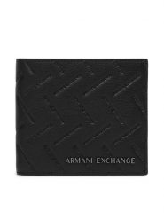 Armani Exchange Portfel XM000167 AF27287 UC001 Czarny. Czarne portfele męskie Armani Exchange, bez wzorów, ze skóry. Za 349.99 zł.