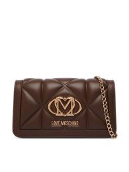 LOVE MOSCHINO Torebka JC5640PP1PLC0300 Brązowy. Brązowe torebki do ręki damskie Love Moschino, bez wzorów, ze skóry, bez dodatków. Za 699.99 zł.