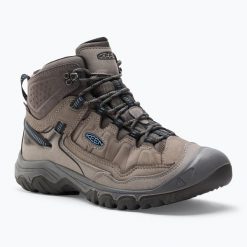 Buty trekkingowe męskie KEEN Targhee IV Mid WP. Szare buty zimowe męskie Keen, bez wzorów, bez obcasa, bez zapięcia. Za 569.99 zł.