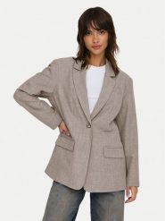 ONLY Marynarka Linda 15328158 Beżowy Oversize. Brązowe marynarki i żakiety damskie ONLY, bez wzorów, z syntetyku, bez kołnierzyka, bez ramiączek. Za 279.99 zł.