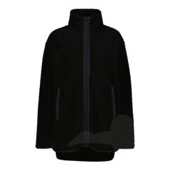 Bluza polarowa damska CMP 35P3846 Long Teddy Highloft. Czarne bluzy damskie CMP, bez wzorów, z polaru, bez ramiączek, bez kaptura. Za 399.99 zł.