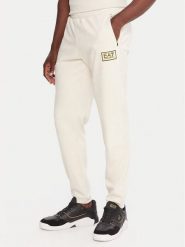 EA7 Emporio Armani Spodnie dresowe 7M000676 AF16718 U1086 Beżowy Regular Fit. Brązowe spodnie sportowe męskie EA7 Emporio Armani, m, bez wzorów, z dresówki. Za 579.99 zł.