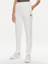 Hugo Spodnie dresowe Nelfinia 50522417 Biały Regular Fit. Białe spodnie dresowe damskie Hugo, bez wzorów, z bawełny. Za 309.99 zł.