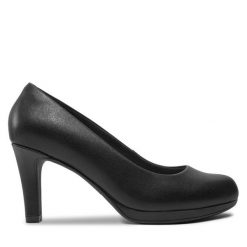 Czółenka Clarks. Czarne czółenka damskie Clarks, bez wzorów, bez obcasa, bez zapięcia. Za 189.99 zł.