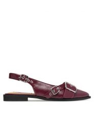 Steve Madden Sandały SM11003901 Bordowy. Czerwone sandały damskie Steve Madden, bez wzorów, ze skóry, bez obcasa, na płaskiej podeszwie, bez zapięcia. Za 389.99 zł.