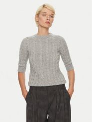 2NDDAY Sweter Natal 2245343456 Szary Slim Fit. Szare swetry nierozpinane damskie 2NDDAY, m, bez wzorów, z bawełny, bez kołnierzyka, bez ramiączek. Za 419.99 zł.