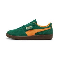 Trenerzy Puma Palermo. Zielone obuwie sportowe damskie Puma, bez wzorów, bez zapięcia, do piłki nożnej. Za 243.99 zł.