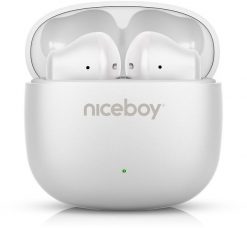Słuchawki Niceboy Niceboy Słuchawki Douszne Beans 4 POP Arctic White Białe USB-C IPX4 BT AAC. Białe słuchawki bezprzewodowe Niceboy. Za 196.98 zł.