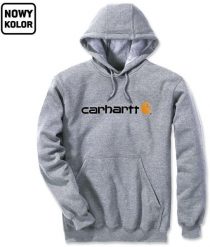 Bluza Carhartt Signature Logo Midweight Grey. Szare bluzy męskie Visent, m, bez wzorów, bez ramiączek, bez kaptura. Za 265.11 zł.