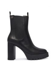 PINKO Botki Clara 02 SD0579P001 Czarny. Czarne botki damskie Pinko, bez wzorów, ze skóry, bez obcasa, na słupku, bez zapięcia. Za 1,399.00 zł.