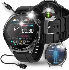 Smartwatch JG Smart SMARTWATCH ZEGAREK MĘSKI CIŚNIENIE EKG HRV ROZMOWY SMS MENU PL + 3 PASKI. Zegarki męskie JG Smart, bez wzorów. Za 650.67 zł.