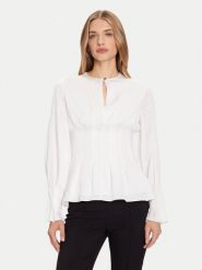Marciano Guess Bluzka 5BGH13 7390A Biały Regular Fit. Białe bluzki damskie Marciano Guess, z aplikacjami, z lyocellu, bez kołnierzyka, bez ramiączek. Za 659.99 zł.