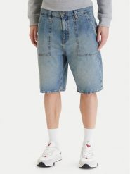 Guess Jeans Jeansy M6GD00 D5M5S Niebieski Relaxed Fit. Niebieskie szorty męskie Guess Jeans, z aplikacjami, z bawełny. Za 217.99 zł.