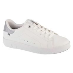 Trampki Damskie Logo Skóra. Białe trampki i tenisówki damskie Rieker, bez wzorów, ze skóry, bez zapięcia. Za 491.99 zł.