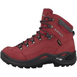 Buty trekkingowe damskie Lowa Renegade Gtx Mid. Czerwone obuwie trekkingowe damskie Lowa, z gumy, za kostkę, bez zapięcia. Za 905.00 zł.