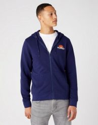 WRANGLER ZIP THRU RAINBOW MĘSKA BLUZA ROZPINANA LOGO MEDIEVAL BLUE W6J0ILX9I 112146207. Niebieskie bluzy męskie Wrangler, m, bez wzorów, z kapturem. Za 159.99 zł.