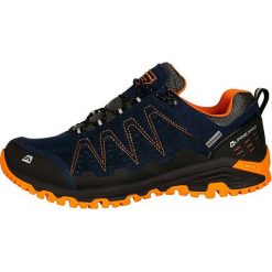Skórzane buty turystyczne w kolorze granatowym. Niebieskie obuwie trekkingowe damskie Alpine Pro, bez zapięcia. W wyprzedaży za 439.95 zł.