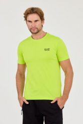 EA7 Zielony t-shirt. Zielone t-shirty męskie EA7 Emporio Armani, l, bez wzorów, bez kołnierzyka, bez ramiączek. W wyprzedaży za 216.99 zł.