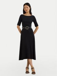 LAUREN RALPH LAUREN Sukienka codzienna 200973599001 Czarny Slim Fit. Czarne sukienki damskie Lauren Ralph Lauren, na co dzień, s, bez wzorów, z bawełny, bez kołnierzyka, bez ramiączek, proste. Za 539.99 zł.